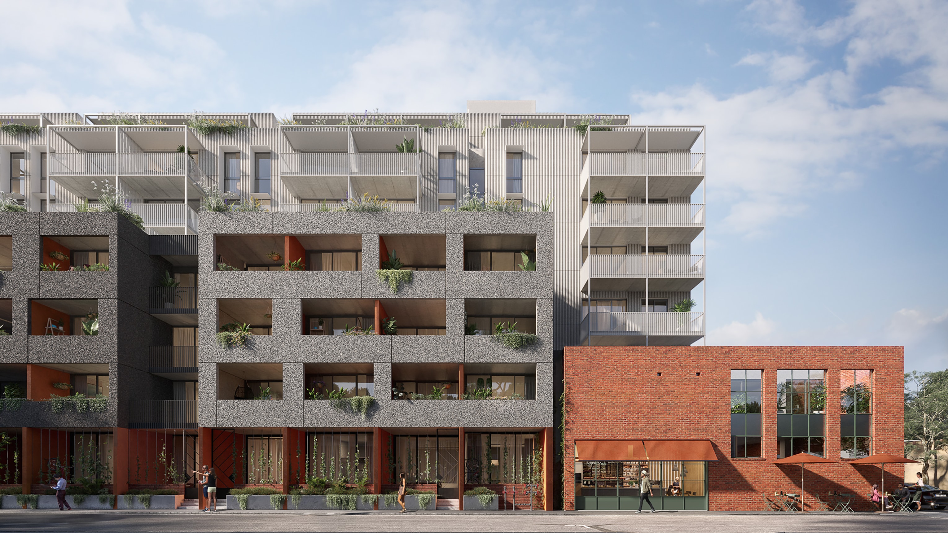 20240624 ASSEMBLE 4 Ballarat Street Render Western Facade 01